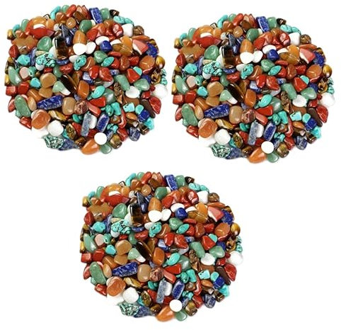 Angoily 3 Piezas 1 cristalino Rocas de Vidrio Natural Cristal de Cuarzo Vidrio de Acuario Cristales para Manualidades Rocas de aventurina ágata Amarilla nacarado Grava Brillo de Labios