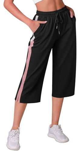 iClosam Pantalón Chándal Mujer 3/4 Pantalon Capri Pantalones Deportivos