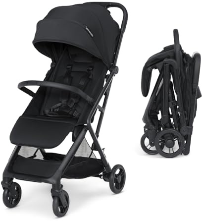 Delta Children Icon Ultra Compact Travel Stroller - Greenguard Gold Certified, Black