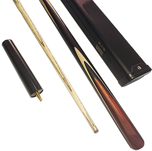 Pool-Queue-Stick, 57 Zoll, 19 Oz, 3/4 Gelenk, englischer Snooker, Kleiner Kopf, Pool-Queue mit Mini-Extender, schöne und langlebige Kraftübertragung, transparente Verpackung im Snooker-Queue-Box-Set
