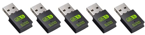 Hundnsney 5X Adaptateur USB WiFi Bluetooth, Récepteur Externe de Réseau sans Double Bande 600 Mbps, Dongle WiFi pour PC/Ordinateur Portable/Bureau