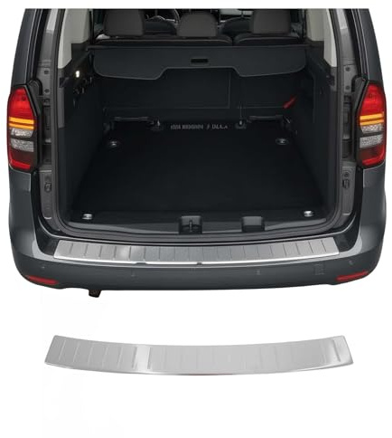 OMAC Protection de Pare-Chocs Arrière pour VW Caddy IV 2020-2026 – INOX Finition brossée – Seuil de Coffre sur Mesure – Protection Seuil de Chargement