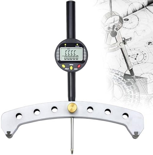 ZHIXUMM High Accuracy Digital Radius Gauge Digital Radius Indicator Measurement Tool, Measure The Radius Of Inner And Outer Arcs/Digital Display, Radius Accuracy <1%, With 200mm Measuring Jaw