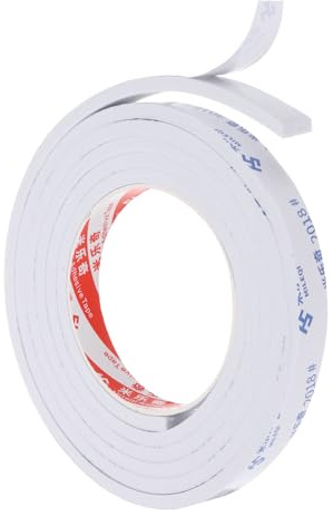 PATIKIL 2m/6,6ft Dichtungs-Schaumband, 1,5 cm breit 5 mm dick einseitiges Wetterstreifen-Türdichtungsband für Fenster- und Türisolierung, Weiß