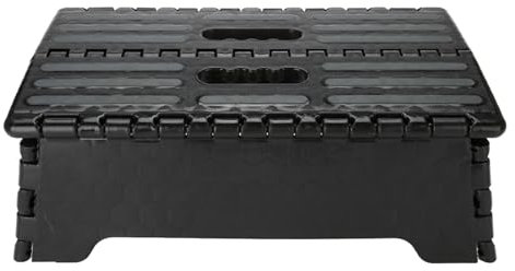 Step Stool 5 inch - Folding Step Stool, Foldable Stool, Portable Step Ladder for Elderly Pregnant Bathroom Travel Use (Black)