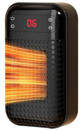 ISKDJBJG Scaldabagno Elettrico A Parete Riscaldatori Elettrici Scaldabagno Elettrico per Spazi Interni Riscaldatore Elettrico da 500 Watt con Display A LED Spina EU-B