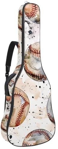 Gepolsterte Gitarrentasche mit Weltraum-Stern-Muster, schützende Akustikgitarre, Gigbag für E-Bass, klassische Gitarre, Mehrfarbig 02, 42.9x16.9x4.7 in, Lässiger Tagesrucksack