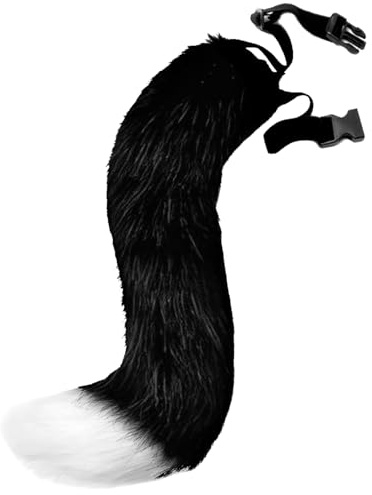 Uzndq Halloween Weihnachtsfeier Kunstpelz Fuchs Fuchsschwanz Cosplay Wolf Kostüm Katze Schwanz Erwachsene Cosplay Kostüm Accessoire