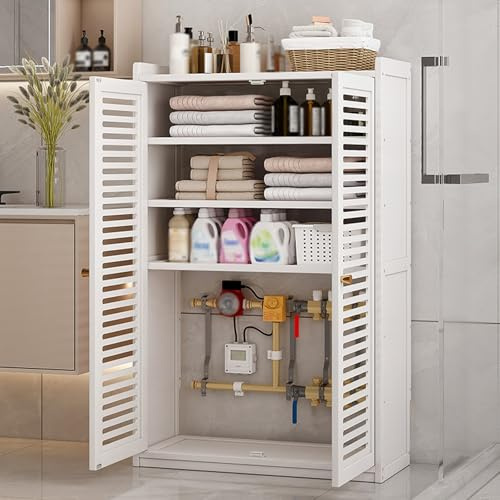 Cache radiateur, cache-radiateur moderne et respirant avec 2 portes, cache-radiateur avec plateforme de rangement, étagère pour radiateurs(59x25x67cm)