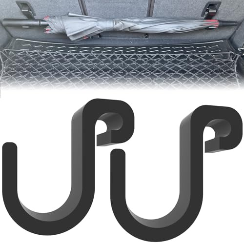2PCS Black Car Umbrella Hooks Vehicle Tether Holders (Slim 22mm) | Universal fit, Umbrella storage solution, Easy installation, Secure vehicle attachment