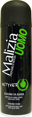 12x Malizia Uomo Vetyver Vetiver Shaving foam Cream creme Rasierschaum 300 ml