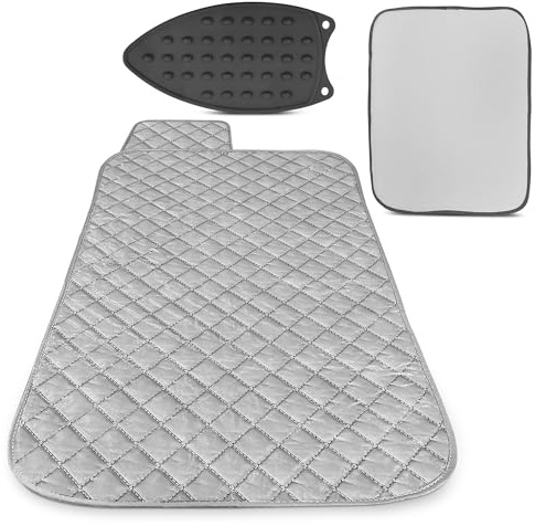 Portable Ironing Mat for Table Top – Foldable Ironing Pad for Table (39.8 x 18.3) with 4-Layer Heat-Resistant Fabric & Magnetic Edges – Easy to Store, Designed for Small Spaces & Quick Ironing