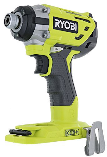 Ryobi P238 18 V One+ sin escobillas 14 2.000 pulgadas libra, 3,100 RPM atornillador de impacto inalámbrico con Gripzone Overmold, clip de cinturón y LED de triple haz (solo herramienta de