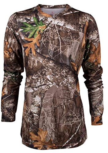 King's Camo Ladies Hunter Series Long Sleeve Camo Tee, Realtree Edge, Medium