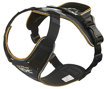 JULIUS-K9 IDC Longwalk Y-Harness, Black-Gray, Size: L