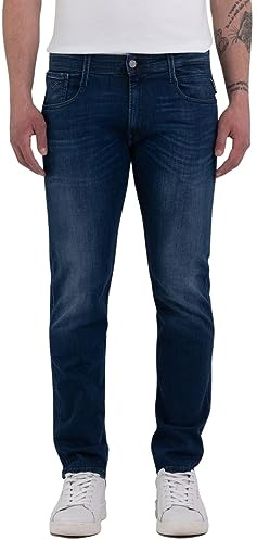 Replay Men's M914 Anbass Power Stretch Jeans, 9 Medium Blue, 34W / 32L