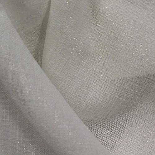 ShopMix Tessuto Tenda A Metraggio Bisso 7179 Lurex Altezza 320cm 01g429, Naturel, Uni