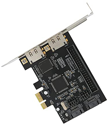 Scheda Adattatore SATA IDE PCI Express, Scheda Adattatore Controller 2 Porte PCIe a SATA ESATA IDE, Supporto per Dischi Rigidi ATA, Velocità 3 Gb/s
