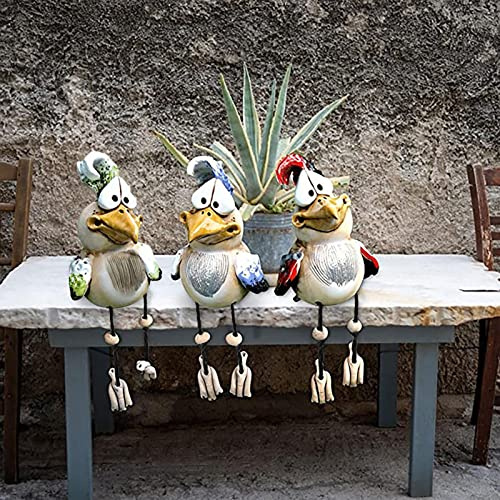Huhn Deko Keramik, Gartendeko Figuren, Gartenstecker Tiere für Außen, Harz Statue Bauernhof Balkon Wohnzimmer Office (A, One Size)
