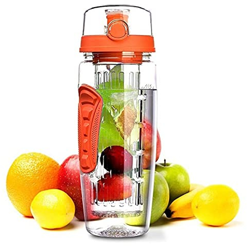 Fahrrad Wasserflasche 1000ml Wasserflasche Gourd Obst Infuser Sport Fahrrad Flaschen Tassen Saft Getränke Getränk Leckdichte Outdoor Travel Jug Wasserflasche Fahrrad (Color : 1000ml, Size : Purple W