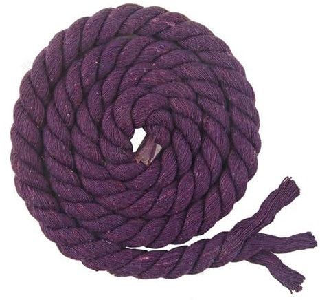 Garten Schnur 5 Meter 15 mm gedrehtes Baumwollseil, bunt, for Handtasche, Heimdekoration, DIY, Textilzubehör, Rot, Gelb, Khaki, Rosa, Grün (Color : 15mm Purple 5M)