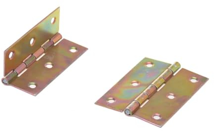 Aqbau® Kistenband Tischband Möbelscharniere Möbelband Verzinkt, Türband Kistenband Schrankscharniere - Möbelzubehör Stahl, Gerollte Scharniere Halbbreite (10 st, 80mm x 60mm)