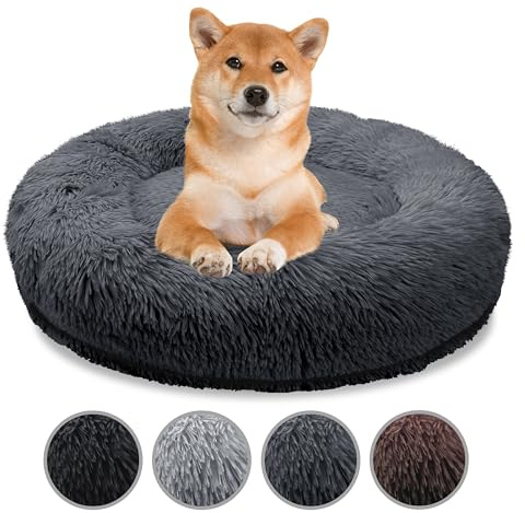 bluzelle Orthopädisches Hundebett für Mittelgroße Hunde, Dunkel-Grau | M-80 cm