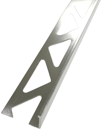 5 x Brushed Silver Chrome Metal 10mm Tile Trim