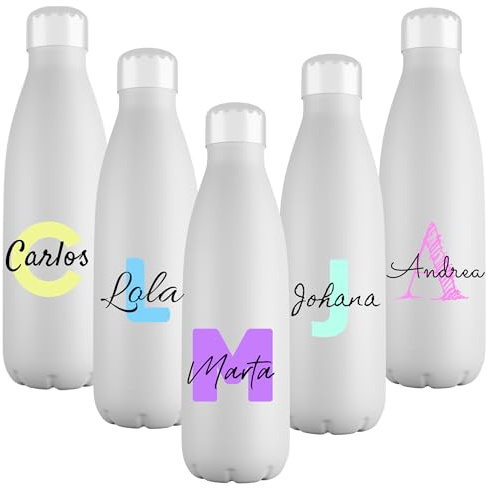 Botella Personalizada con Foto y Nombre - Botella Personalizada - Botella de Acero Inoxidable - Botella Térmica Agua Personalizada - 700 ml - Regalo Original - Botella para niña y niño