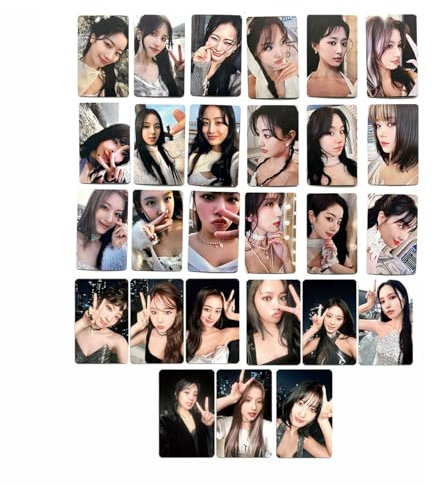 Ariesxin KPOP TWICE Photo Cards with You-th Album Postcard Sana Mina JiHyo NAYEON DaHyun Two Sided Lomo Card Slots Collection (27 Pack) 5.4 x 8.5 cm