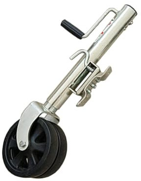 QICBYING Stützfuß Anhänger Abstellstützen - Anhänger Stützrad Automatik-Stützrad, Stützrad Für Anhänger, Drehbarer Anhängerheber, 20cm Doppelrad, 900kg Tragkraft, Stützrad Für Anhängerheber Aus Stahl