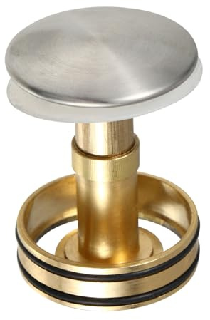 CANIGHT 1pc Bounce Drain Filter for Washbasin Copper -up Drainer Easy Installation Prevents Hair Residue Blockage Bathroom Sink Accessory