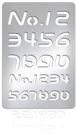 UNICRAFTALE Metallschablonen Zum Basteln Holzbrennen Zahlenschablonen Edelstahl Wiederverwendbare Vorlagen Für Journaling Zeichnen Airbrush Schnitzen Gravieren Scrapbooking 10cm Breit
