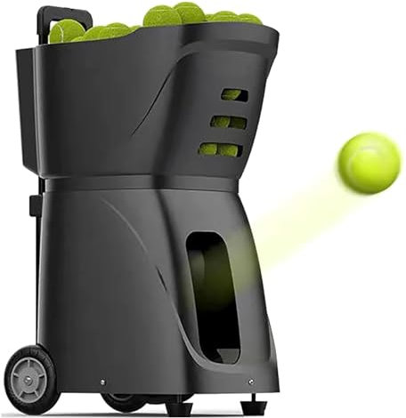 Automatische Tennisball-Padel-Maschine mit mobiler App-Steuerung, multimodales Training, 4 bis 6 Stunden Laufzeit, 100 große Kapazität, Tennis-Übungsgeräte