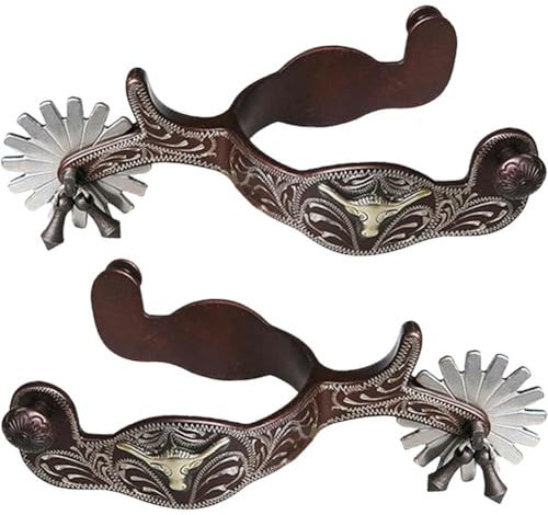 Vobumix 2 Stück Pferdesporen, Rostfreier Stahl, Western-Stil, Cowboy-pferdestiefel-sporen Für Reitsport-wettkampfausrüstung