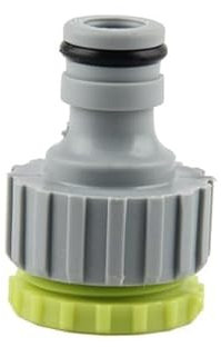 4 adaptadores de grifo, conector de manguera de jardín, conector de manguera de plástico de 1/2 pulgadas de 3/4 pulgadas, conector de rosca de jardín 2 en 1, para grifo (verde)