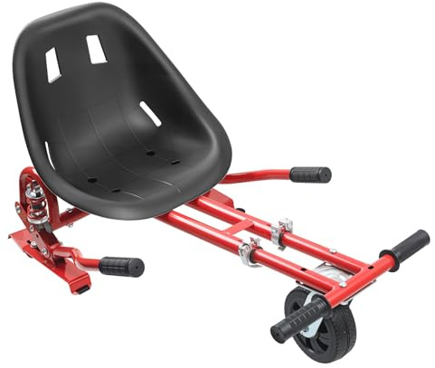 MaxEarn Hoverboard Sitz, Hoverkart Sitz für Universal 6,5-10 Wheel Balancing Sitzscooter mit Innovativer Federung, Stoßdämpfern Luftgefülltem Frontreifen, Hovercart Verstellbarer Halterung