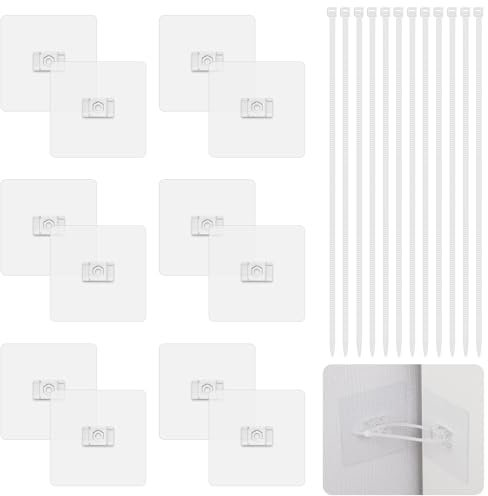 HOTUT Möbel Wandanker, 12 Stück Kippsicherung Möbel Set, Ohne Bohren, Kippschutz Möbel Wandanker Für Schrank Regal Kommode, Anti Kipp Möbelgurte für Baby-Proofing & Haustierschutz