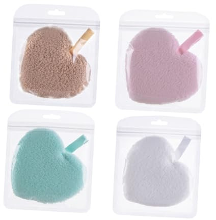 iplusmile 4 Esponjas Desmaquillantes Faciales de Espuma para Limpieza Profunda y Remoción de Maquillaje, Reutilizables para Uso en Casa y Camping