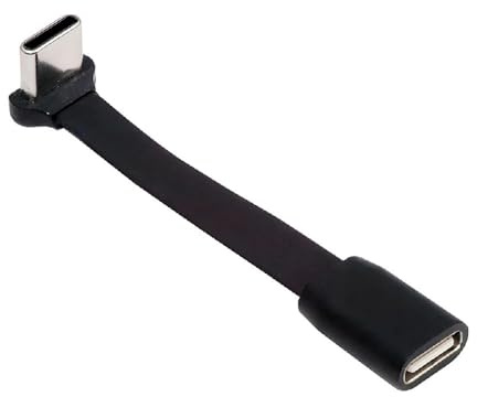 cablecc Ultradünnes Flachkabel, Stecker auf Buchse, für 65 W schnelles Laden und Datensynchronisierung, Stecker auf Buchse, Verlängerung für Laptops, Tablets, Telefone