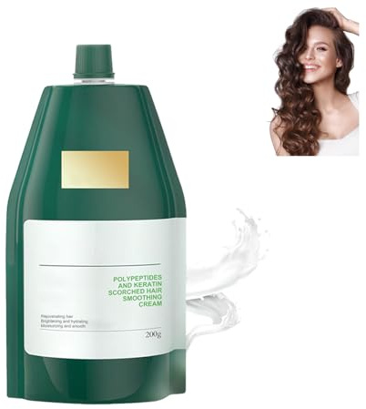 Peptid keratin-hårbalsam, djupvårdande mask, fuktgivande, utjämnande och närande hårvård kräm för torrt, skadat hår, för långvarig glans och smidighet. (1 st)