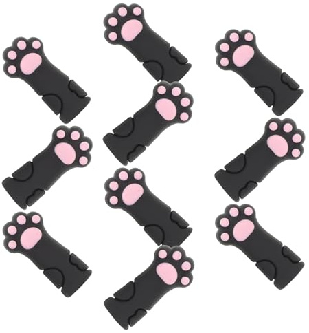 Zerodeko 10piezas Funda Protectora de Silicona para Alicates Fundas para Tijeras de Cutículas Forma de Pata de Gato Protectores para Pinzas de Uñas Herramientas de Manicura y Pedicura