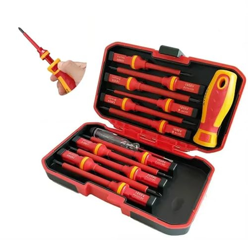 13 Pièces Kit Tournevis Electricien:Tournevis Dynamométrique 1000 V Isolé pour Électricien, Outil de Réglage de Couple pour Réparation et Installation Électrique