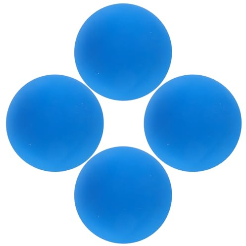 NULYLU 4 Palline da Allenamento in Gomma Elastica per Squash, Pallamano e Racquetball, Palline Rimbalzanti Nucleo Cavo, Attrezzatura per Allenamento Reattivo e Coordinazione, Blu,