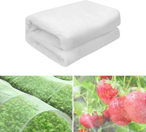 FINEVERNEK Filet Anti Insecte 3m x 10m, Filets pour Jardin Maille Fine, Potager pour la Protection des Plantes, Filet Anti Oiseaux Découpeable, pour Jardin Balcon Plantes, Fleurs, Légumes et Fruits