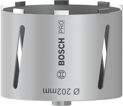 Bosch Professional Diamant-Bohrkrone trocken G 1/2 Best for Universal (Ø 202 mm) | für Kalk- und Sandsteine, Ziegelstein, Ø 202 mm, Professional Zubehör Diamantbohrer
