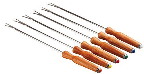 Paderno World Cuisine Fonduegabeln, 6 Stück, braun