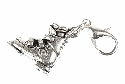 Miniblings pjäxa vinter charm skidor pjäxor – handgjorda modesmycken I silverpläterad silverkedja – berlockarmband – hänge för armband