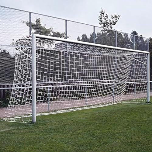 Fußball Tornetz Fußballtornetz 7,50 x 2,50 m Tiefe Oben 2,00 / unten 2,00 m Fußballnetz PP 4 mm Farbe Weiß Knotenlos