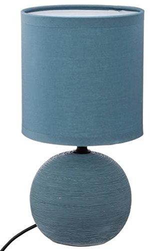 Lampada a sfera in ceramica blu